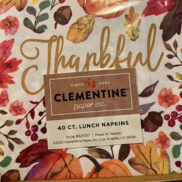 New unused Thankful 40 paper lunch napkins - Picture 2 of 2
